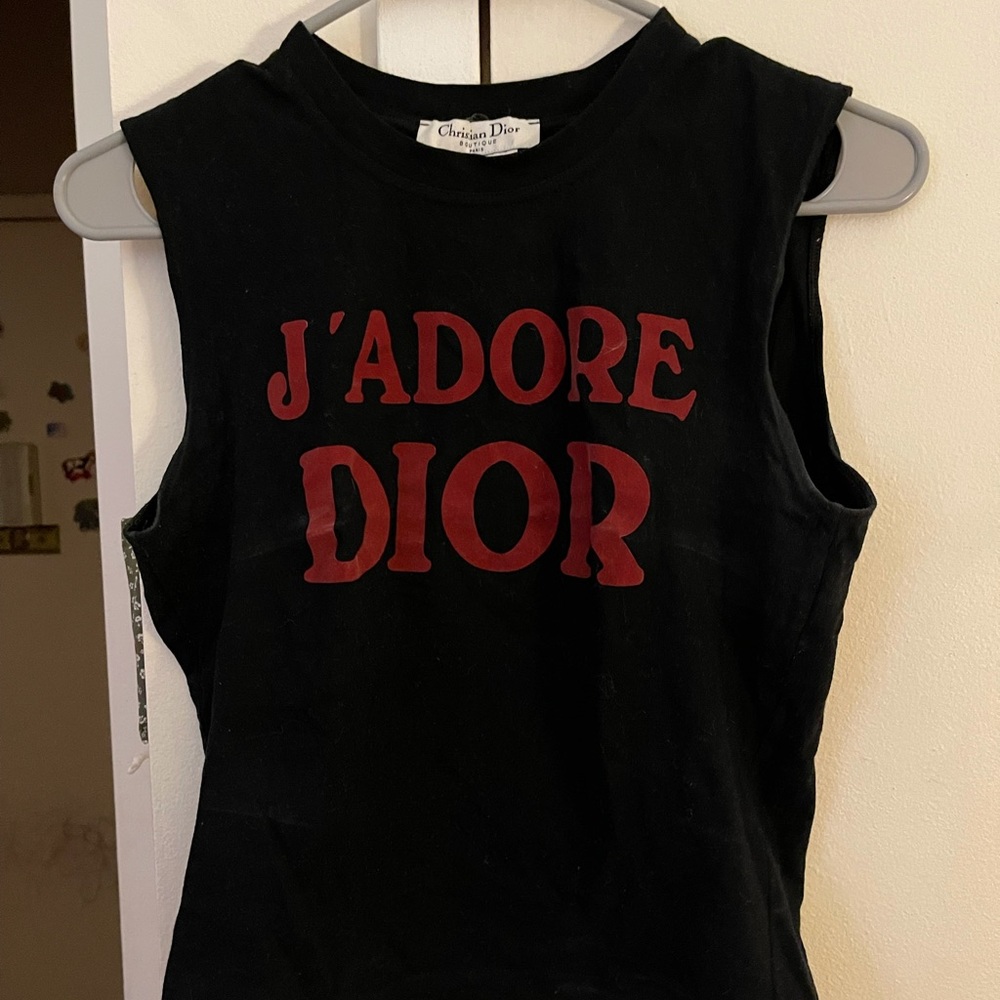 Dior | Tops | Jadore Dior Vintage Black And Red Top | Poshmark